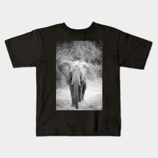 Black and white elephant Kids T-Shirt